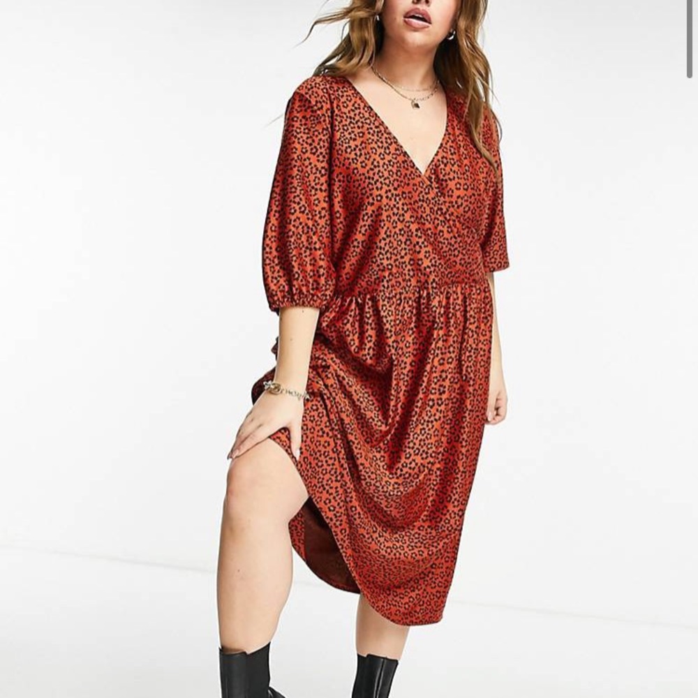 ASOS Curve Wrap Front Midi Dress